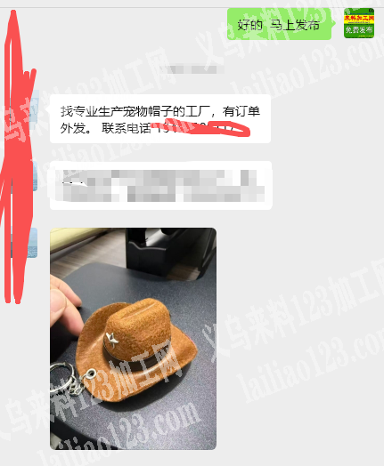 小帽子外发加工《如图》，找专业生产宠物帽