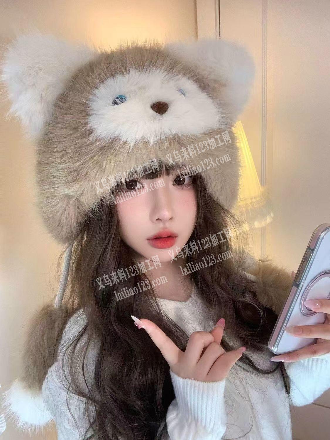 毛绒保暖帽，平车活，外发加工。寻找平车加