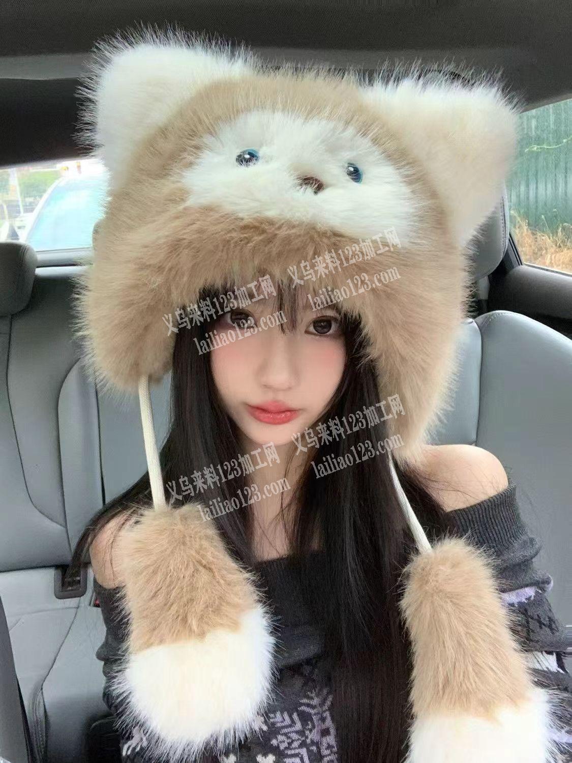 毛绒保暖帽，平车活，外发加工。寻找平车加