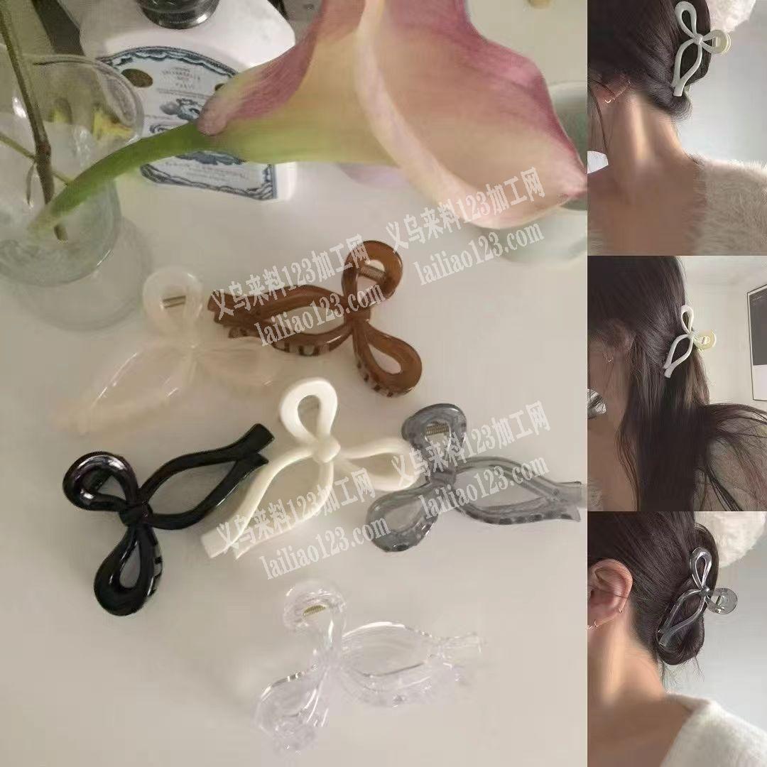 韩系甜美可爱手工针织米菲兔刘海贴发夹女侧