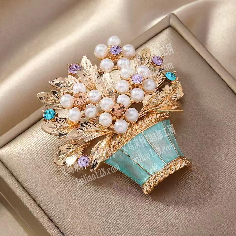 【胸针订单】新款釉彩珍珠花朵胸针订单，有