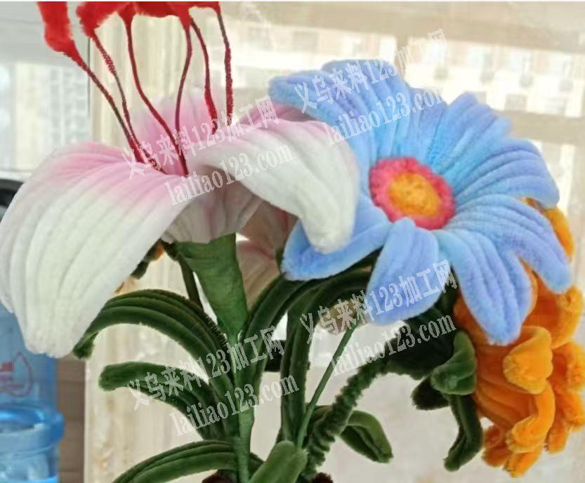 毛绒花朵玩具订单，如图类似的，寻找工厂，