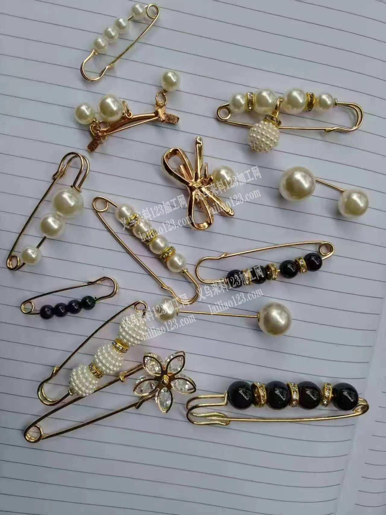 珍珠别针成品订单，如图，寻找专业做这个别