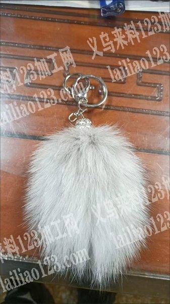 商贸城如图毛绒条钥匙扣挂件实时，寻找加工