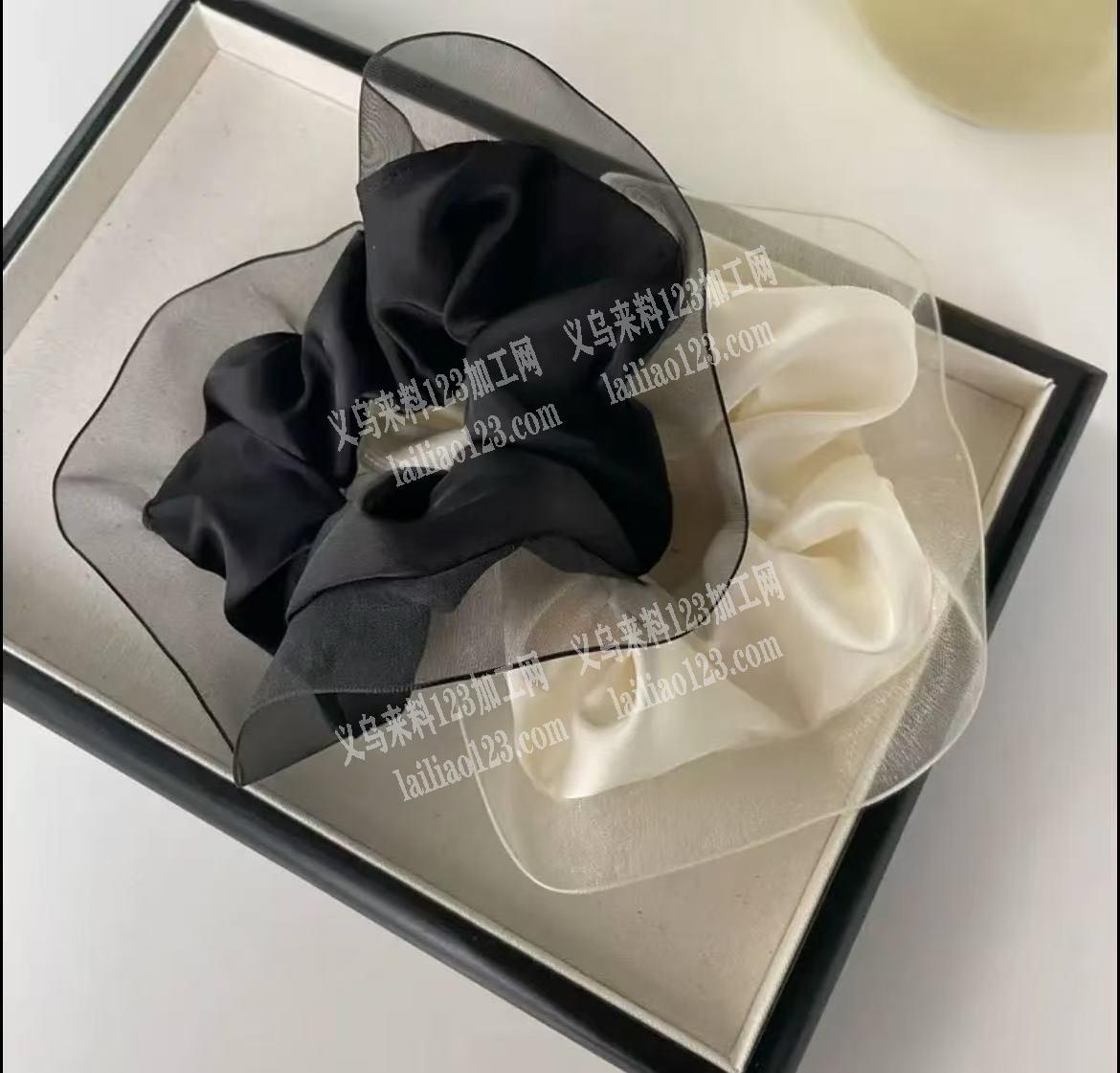 这2款网纱的布艺发圈，有订单，寻找专业做