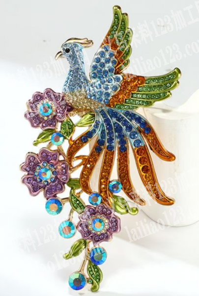 合金孔雀压铸胸针订单，如图，寻找专业做这
