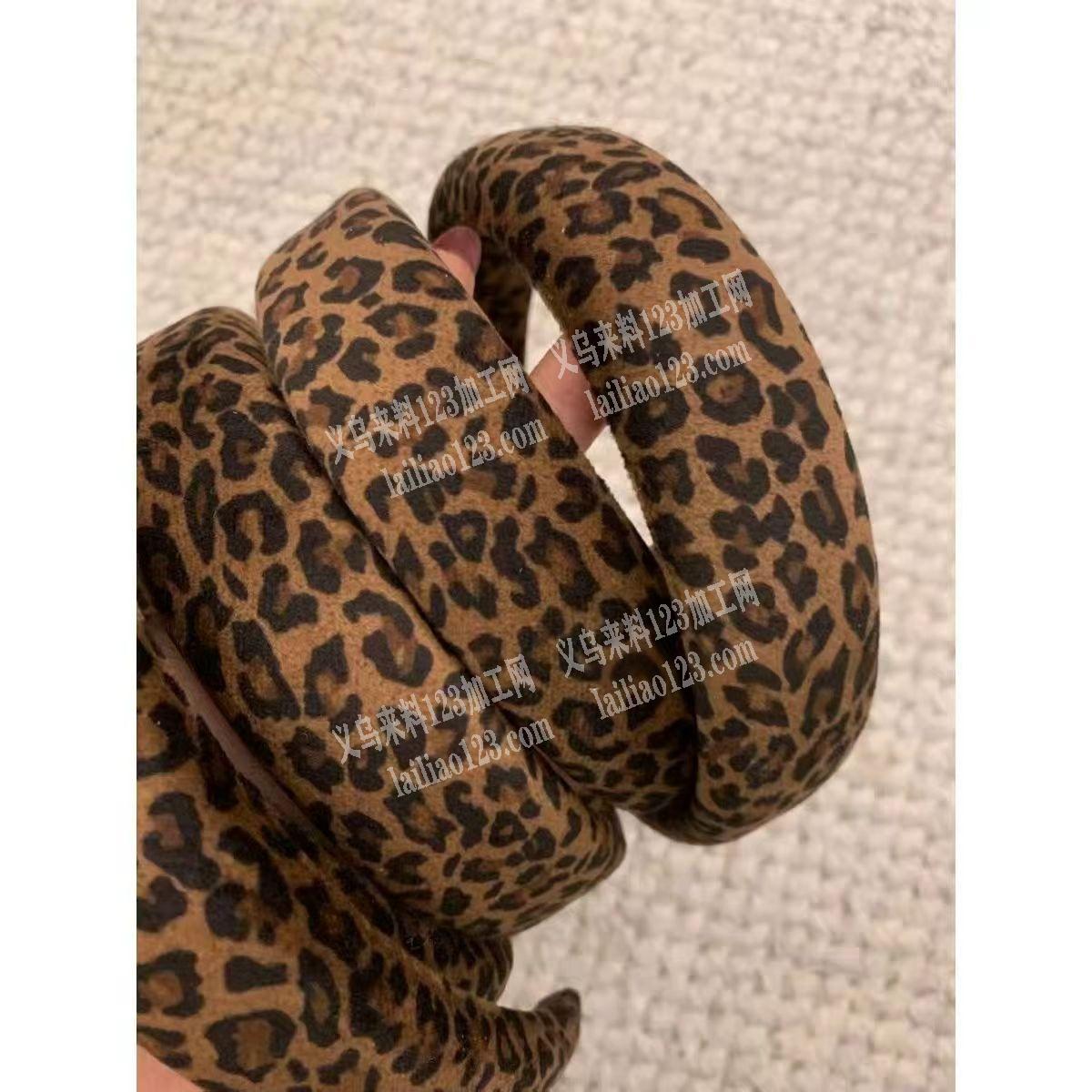 【手工活外发，发箍包布】这个豹纹的海绵发