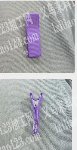 发夹成品单子。如图。织带包鸭夹，成品货，