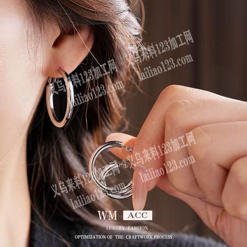 大量扣圈耳环成品订单，如图，寻找成品工厂