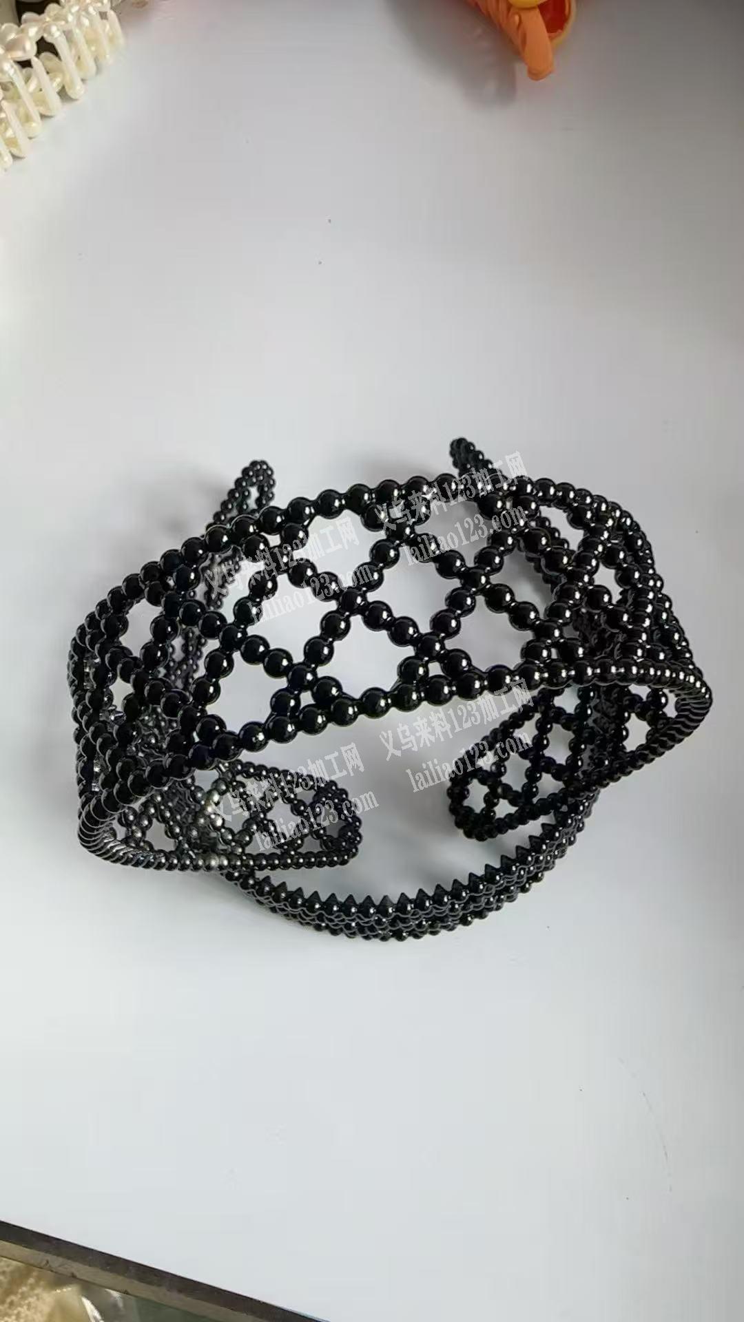 如图发箍成品订单。寻找专业做珍珠发箍一体