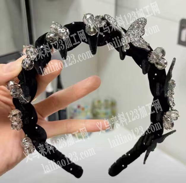 如图缠绕的手工头箍成品订单，寻找包工包料