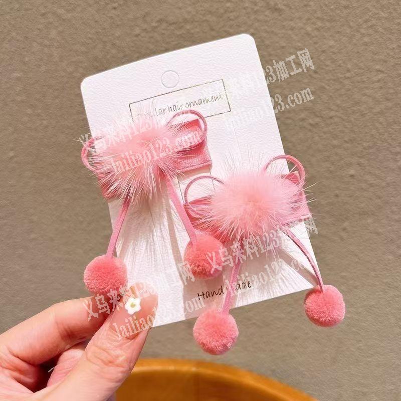 儿童发夹成品订单寻找厂家【如图毛球款式的