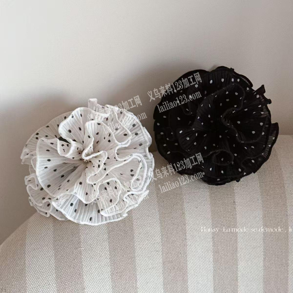 布艺花边发夹。，抓夹。如图。这样的。寻找