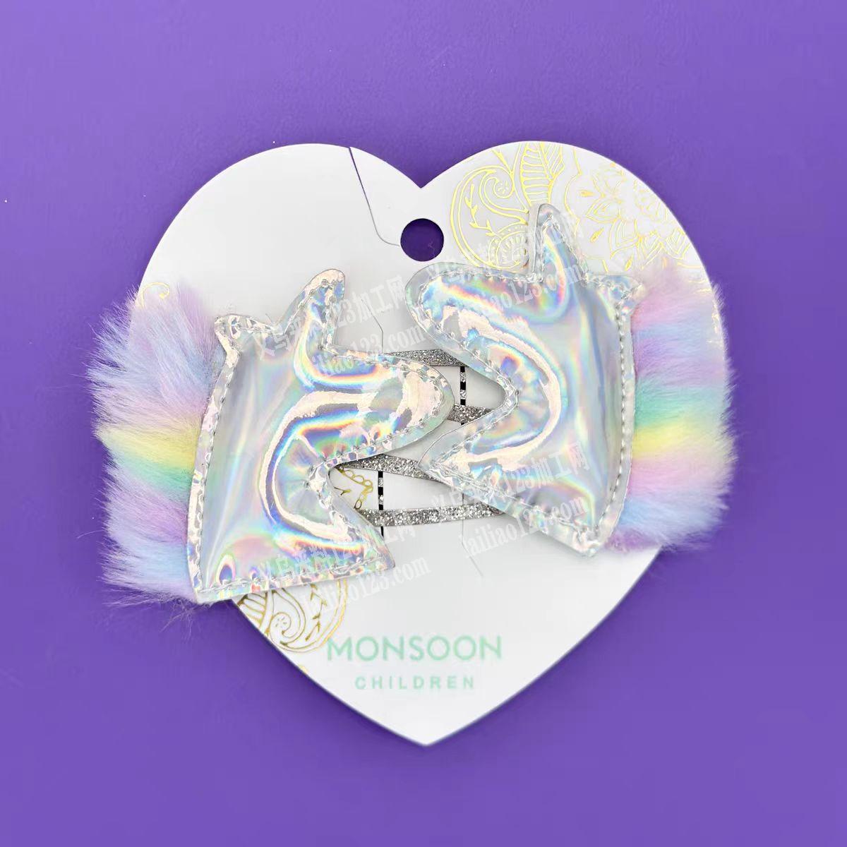 寻找发夹成品工厂，要成品，【独角兽发夹订