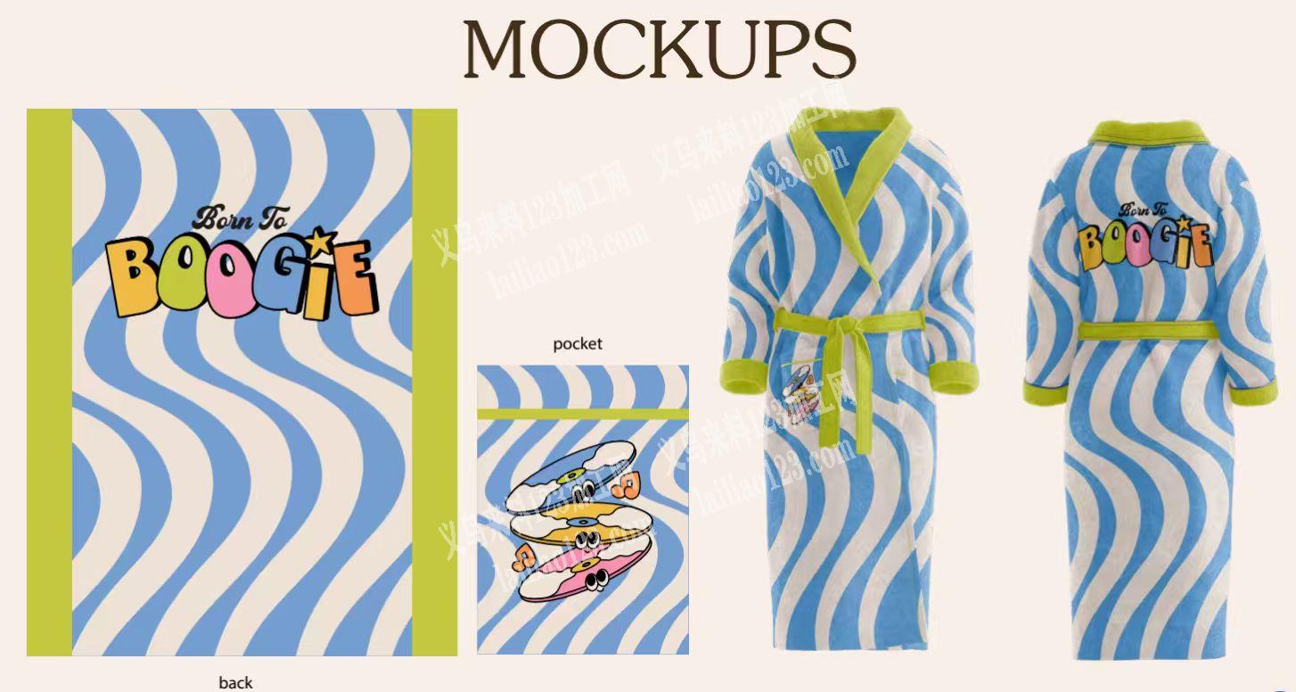 如图，这个睡衣成品订单外发，寻找半边绒横