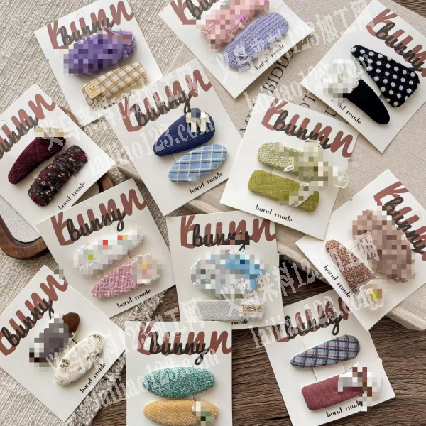 大量布艺发夹外发加工，如图，纯加工，需要