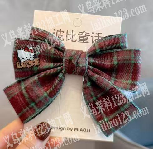 寻找蝴蝶结的布料的供应商。如图。有订单，