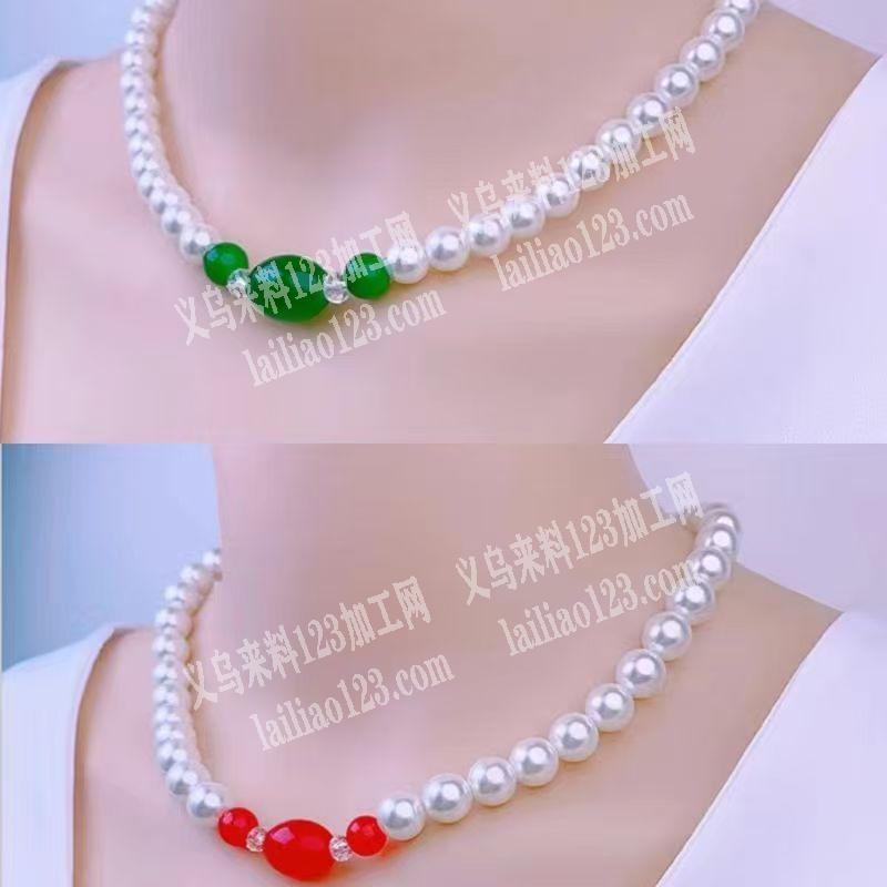 穿珠子做项链的手工活外发，如图，寻找会做