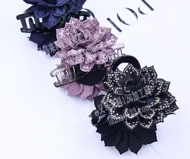 布艺花朵上面烫钻外发加工，寻找烫钻的加工