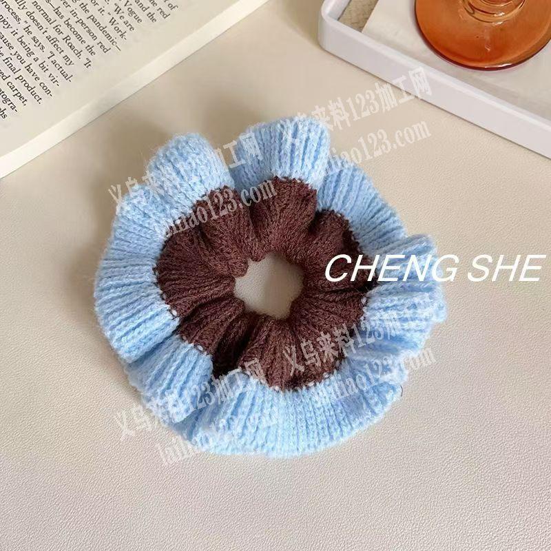 毛线钩针编织的毛线发圈订单，如图，寻找会