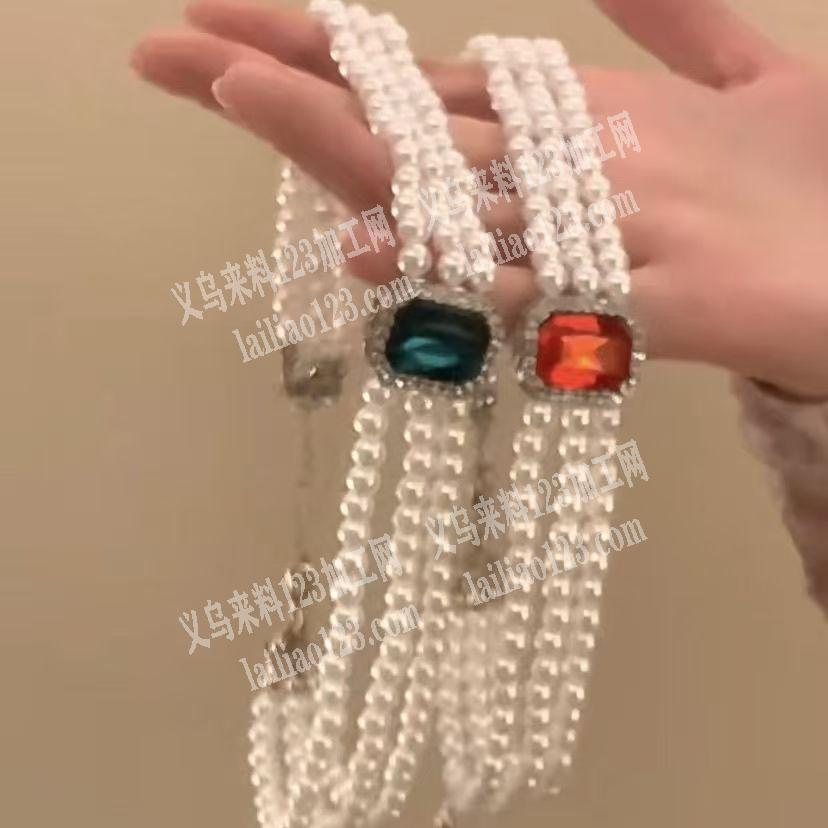 这穿珠子珍珠项链成品订单，寻找做成品的工