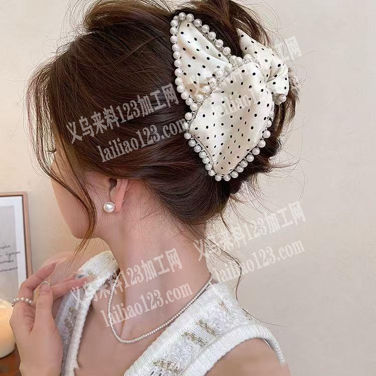 布艺珍珠抓夹成品订单，如图，寻找成品工厂