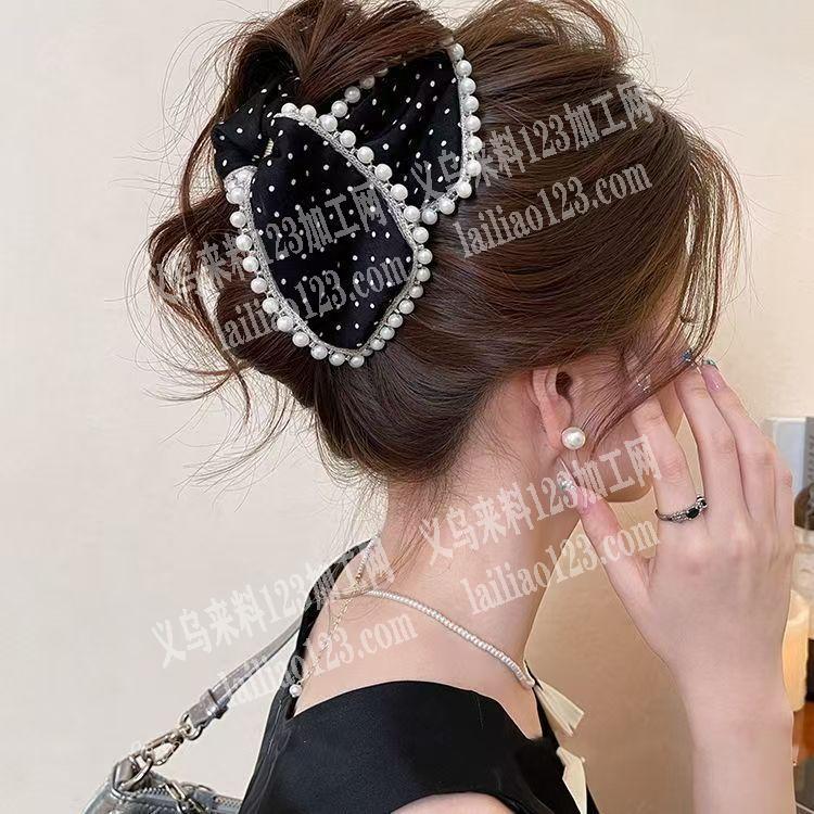 布艺珍珠抓夹成品订单，如图，寻找成品工厂