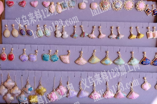 非遗宋锦手工耳钉订单，如图，寻找成品工厂