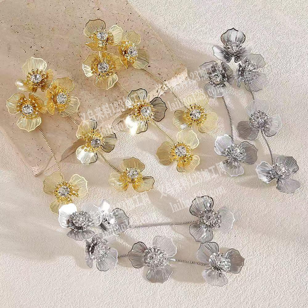 金属流苏花朵耳环【外发烧焊加工】寻找烧焊