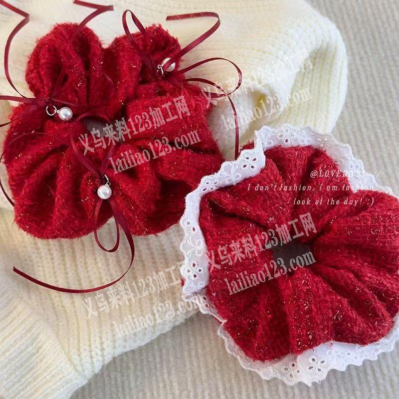 【找布料的供应商】采购如图发圈的布料，寻