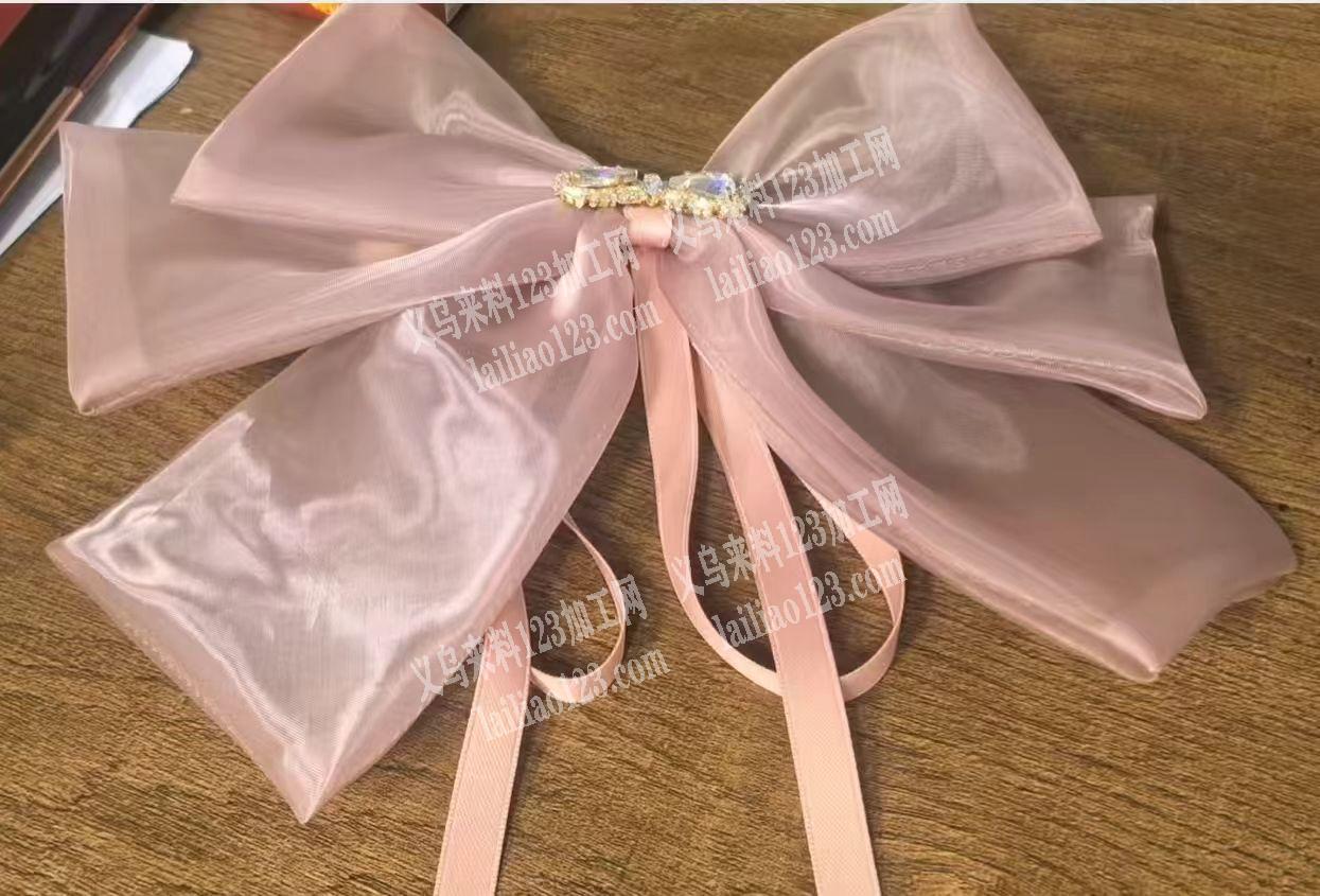 如图，布艺蝴蝶结成品订单，寻找做成品的工