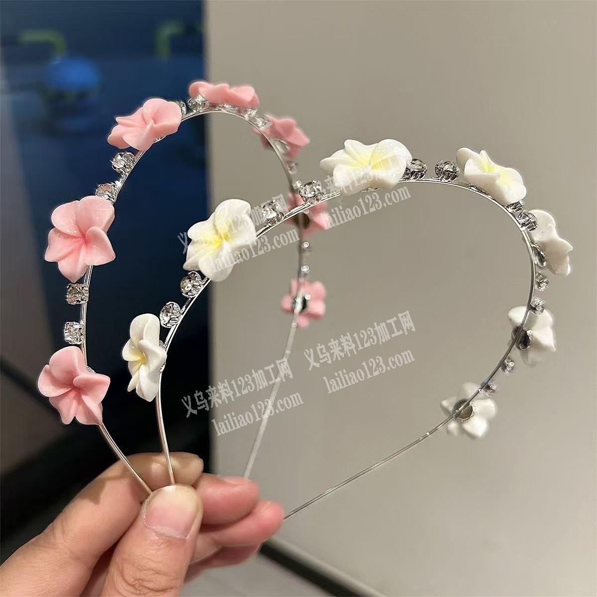 鸡蛋花发箍成品订单，如图，寻找专业做这个