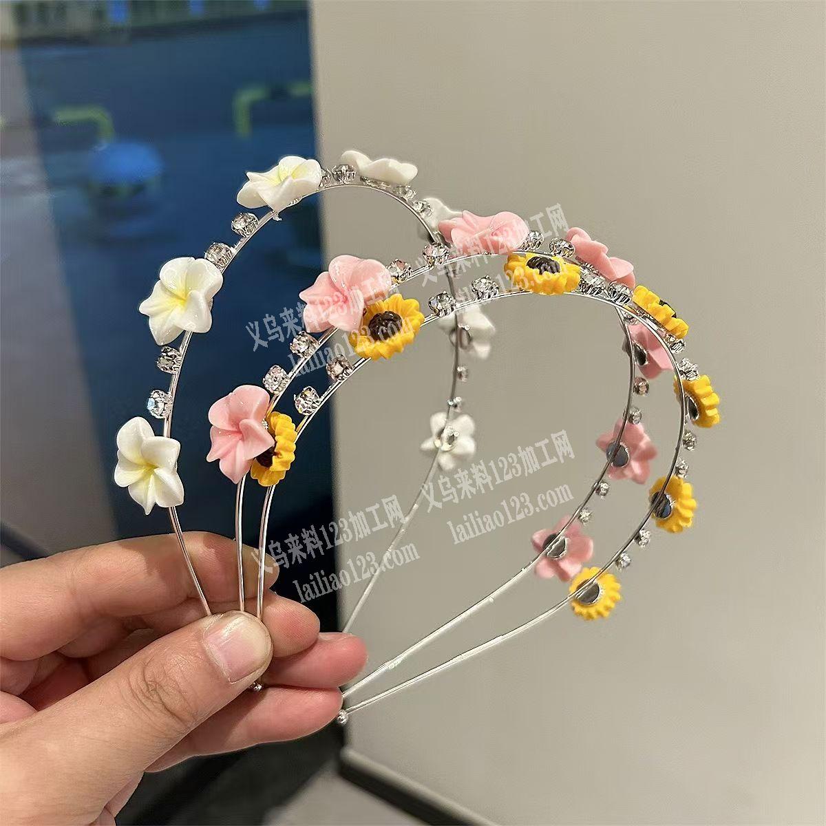 鸡蛋花发箍成品订单，如图，寻找专业做这个