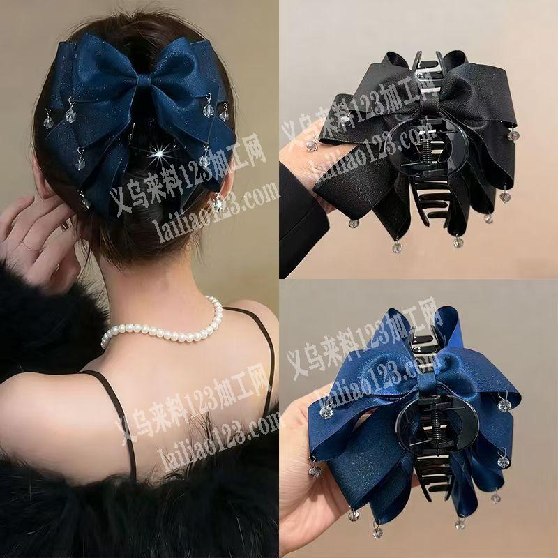 折蝴蝶结挂珠子的手工活外发，如图，寻找会