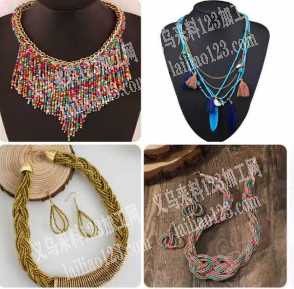 【手工活外发】常年有穿米珠编织项链的手工