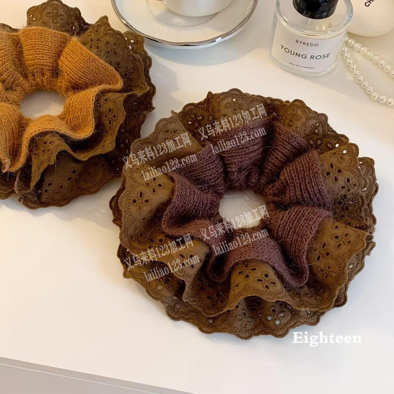 布艺发圈订单外发加工，如图花边款式的，寻