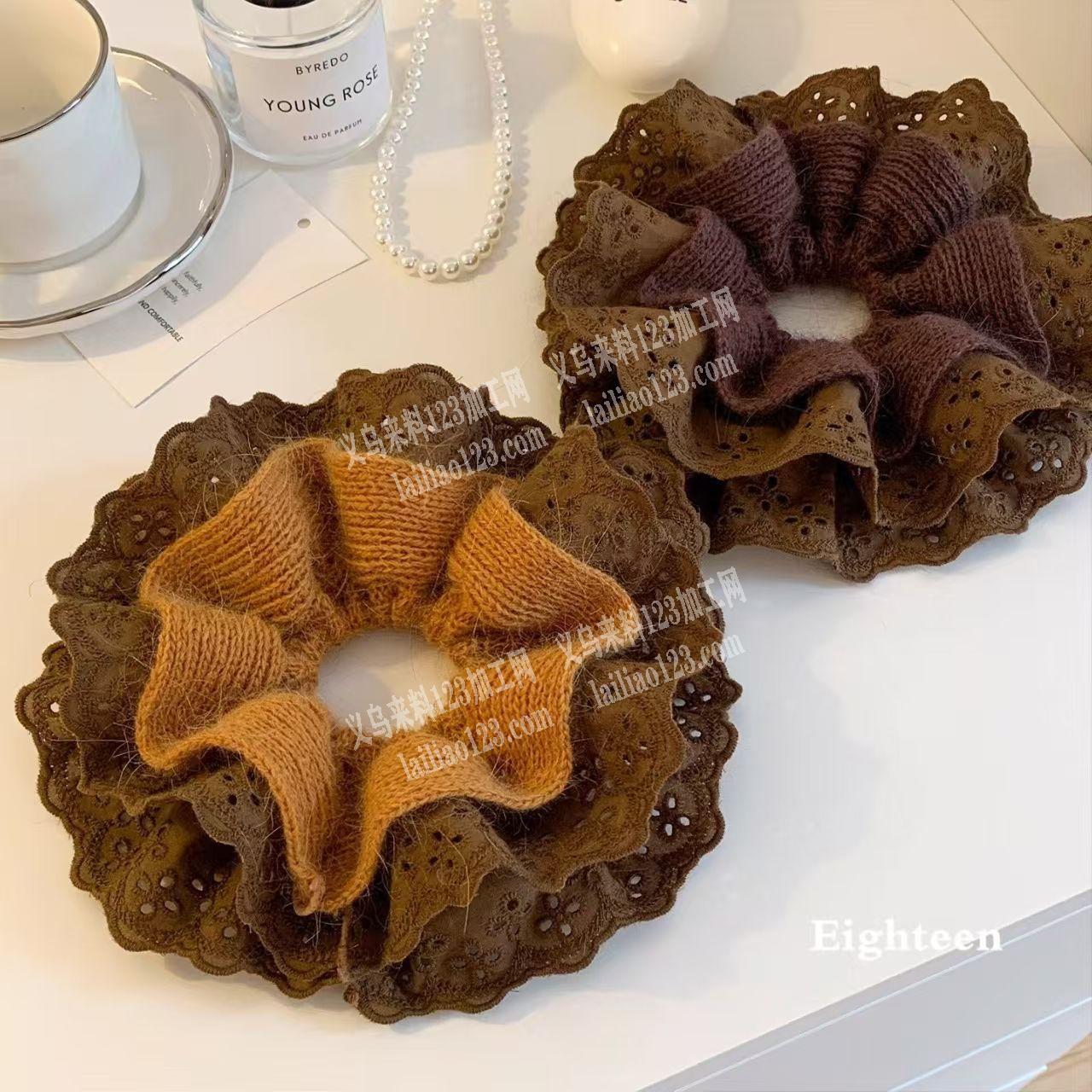 布艺发圈订单外发加工，如图花边款式的，寻