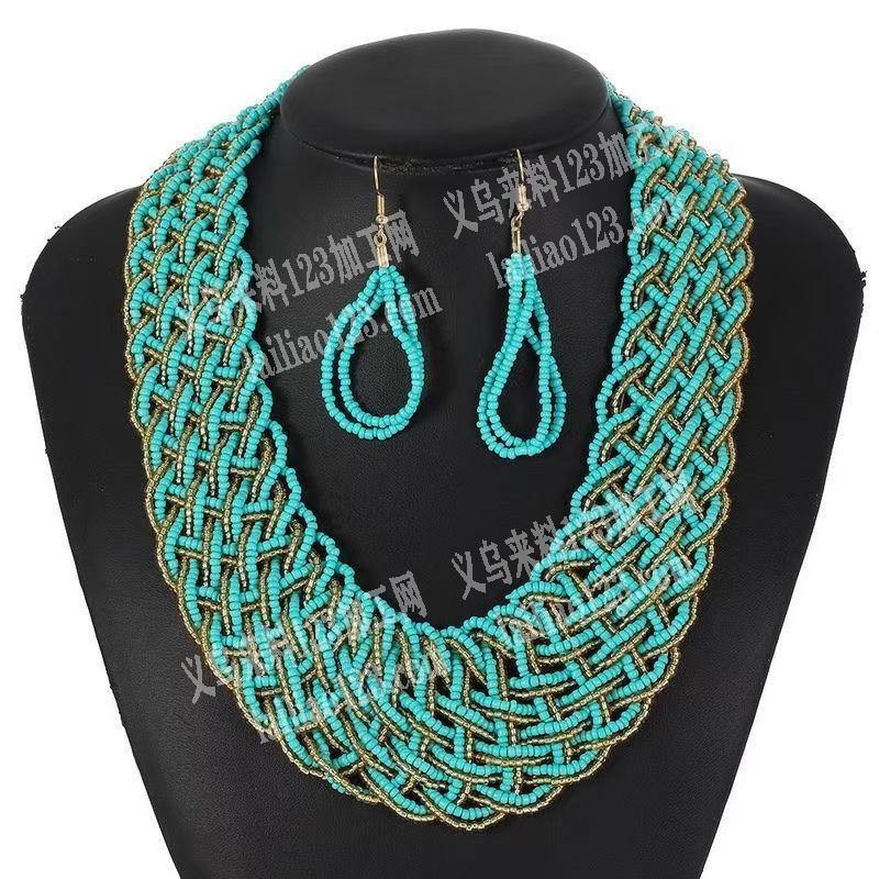 《可发外地做，长期有货》复杂穿米珠编织项