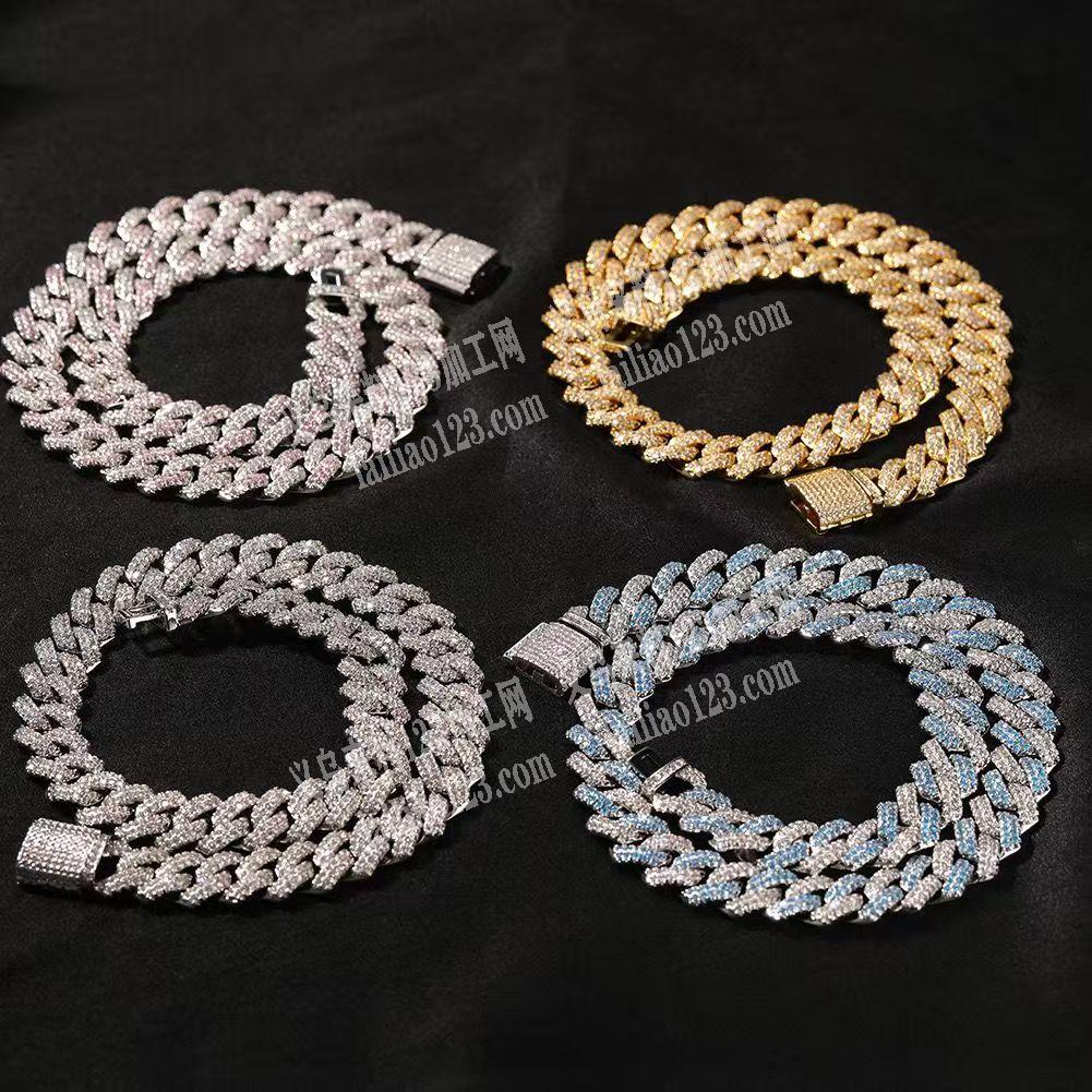 合金古巴链订单【铜镶锆的】，寻找专业做合