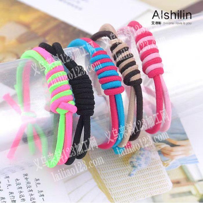 弹力线编织打结的手工活外发，如图，寻找专