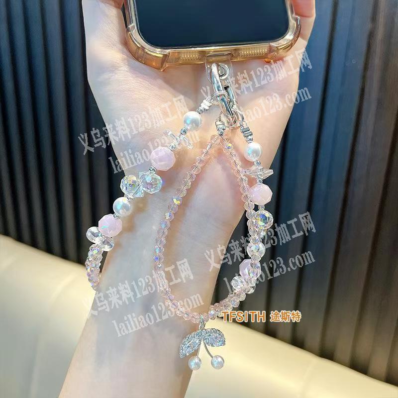 手机链穿珠子穿配件手工活外发，如图，寻找