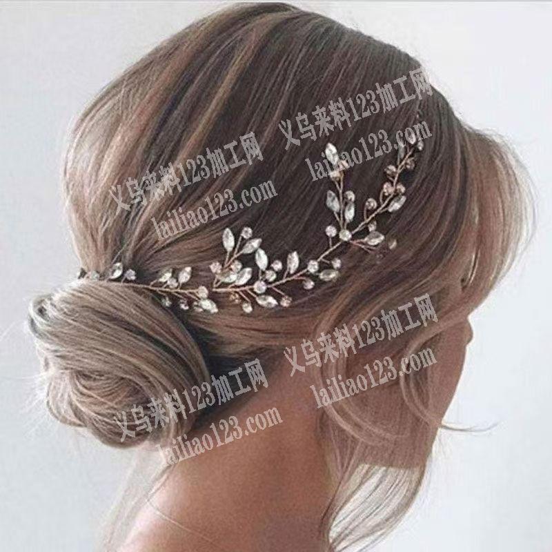 【手工活】马眼扭铜丝的新娘饰品手工外发，