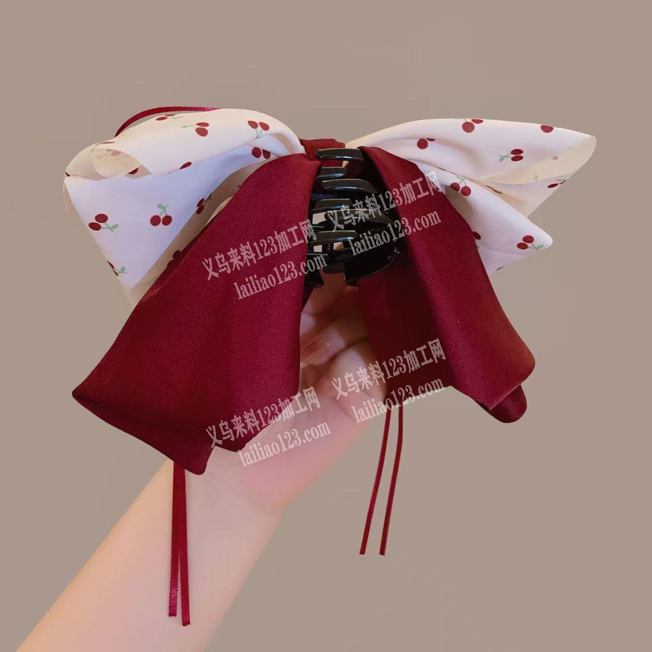 布艺蝴蝶结订单，如图，布艺蝴蝶结发饰订单