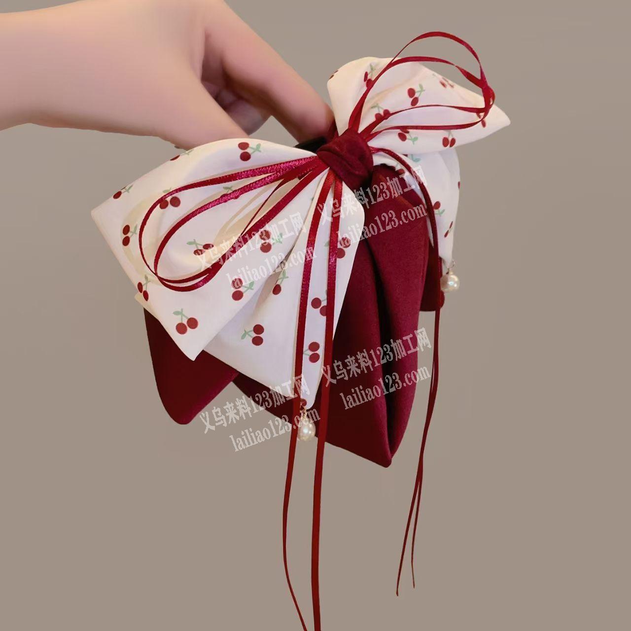 布艺蝴蝶结订单，如图，布艺蝴蝶结发饰订单