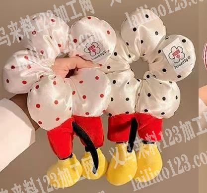 寻专业做米奇布艺花朵发圈大肠圈的工厂能做