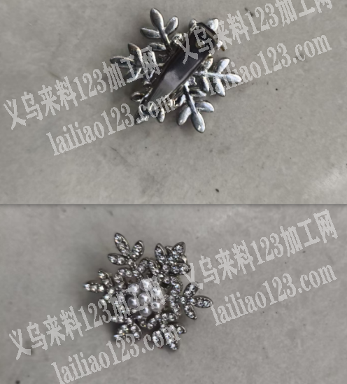 如图雪花合金发夹有订单，寻找厂家，请联系