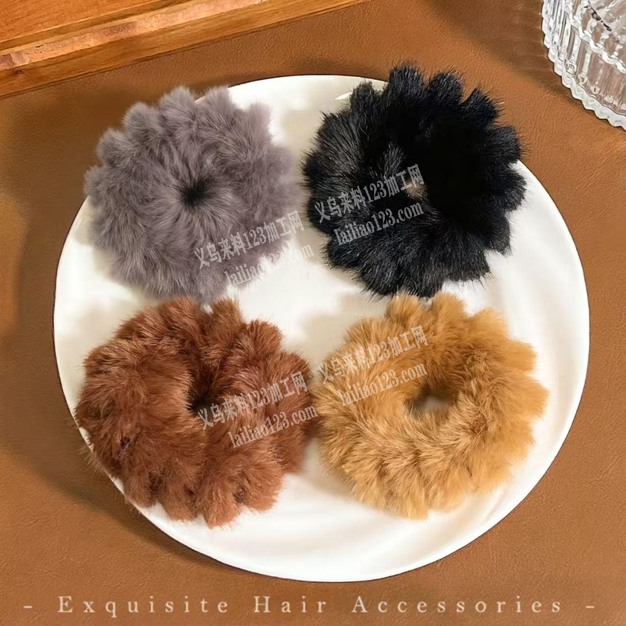 毛绒发圈成品订单，如图，寻找专业做毛绒成