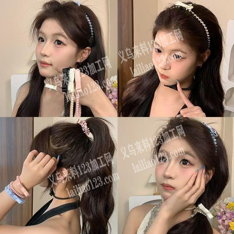 大量电话线圈项链圈发圈订单，如图，发箍线