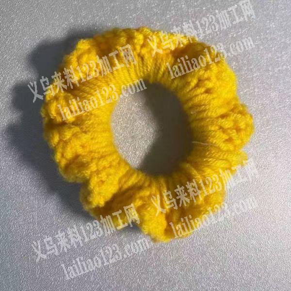 大量编织钩针发圈手工活，纯加工或者包工包