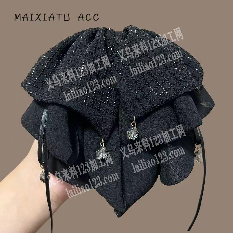 布艺蝴蝶结发夹上面烫钻外发加工，寻找烫钻